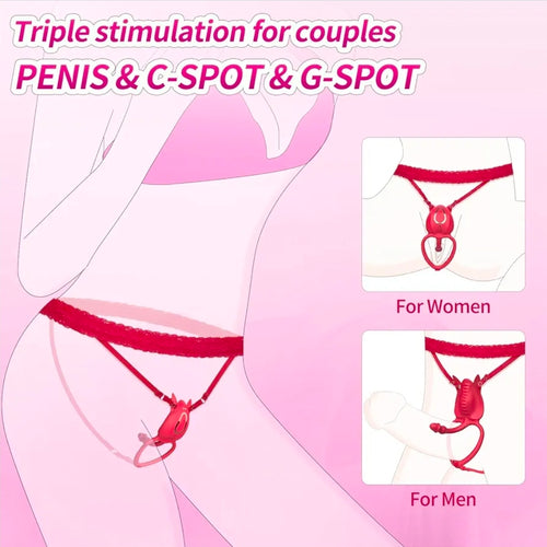 Couples Sex Toy Wearable Vibrator- Vibrating Panties for Women 9 Vibrations Modes Adult Toys, Women Sex Toys for Clitoral Stimulator G Spot Vibrator Cock Ring Remote Control Vibradores